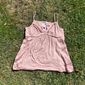 Y2K pink ruffle tank top